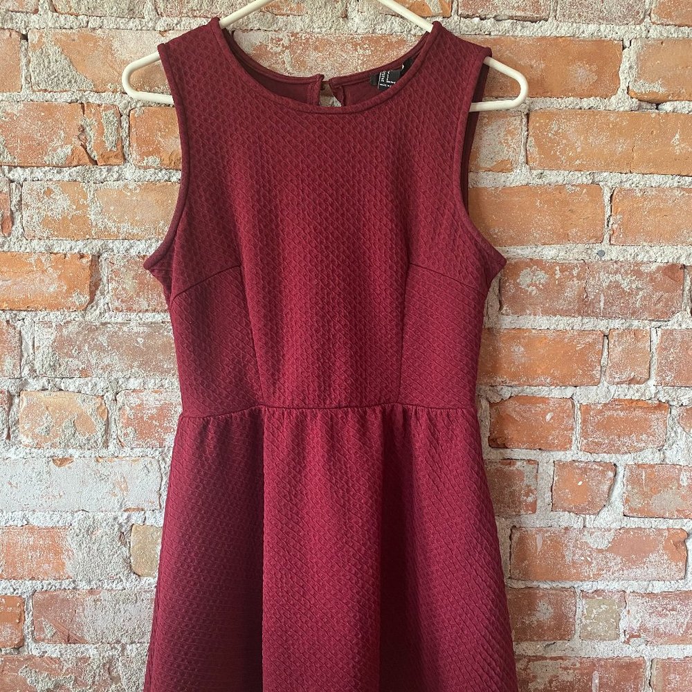Burgundy skater dress